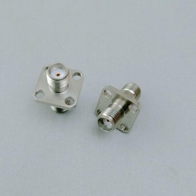 18GHz Rf To Coax Adapter Female To Female With Flange ASMFSMFF4